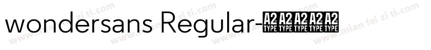 wondersans Regular字体转换